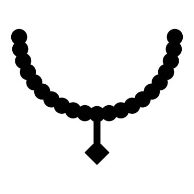 kolye simgesi, vektör illüstrasyonu 