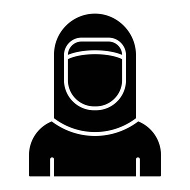 Müslüman kadın ikonu. vektör illüstrasyonu