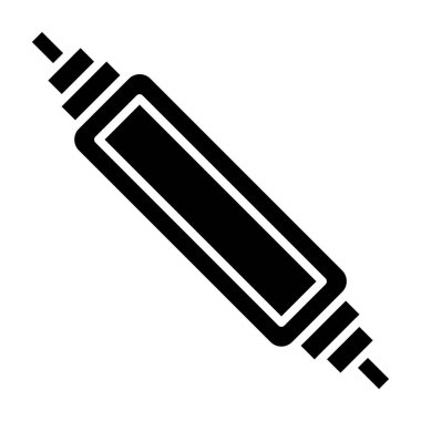 Çift yönlü tüp. Web simgesi basit illüstrasyon