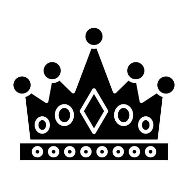 Taç ikonu. Web için kral vektör simgelerinin özet çizimi