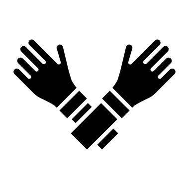 Eller kapalı simge, vektör illüstrasyonu