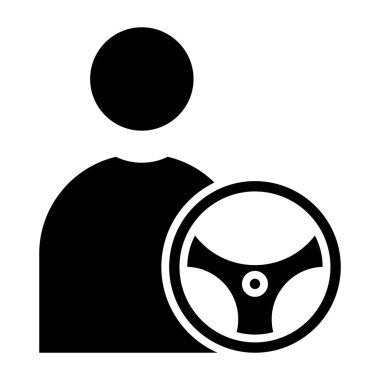 sürücü simgesi, vektör illüstrasyonu 