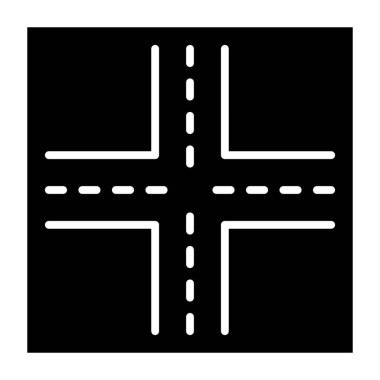 Yol. Web simgesi basit illüstrasyon