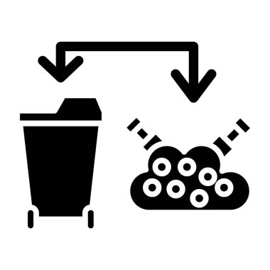 Atık hiyerarşi simgesi, vektör illüstrasyonu 