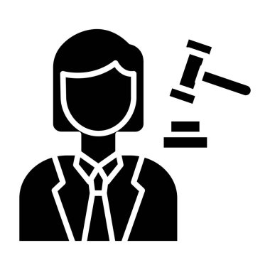 Yargıç. Web simgesi basit illüstrasyon