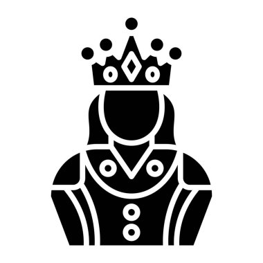 Kraliçe simgesi, vektör illüstrasyonu