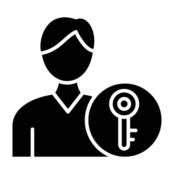 Ikona Osoby Kluczowej Ilustracja Wektora — Wektor stockowy