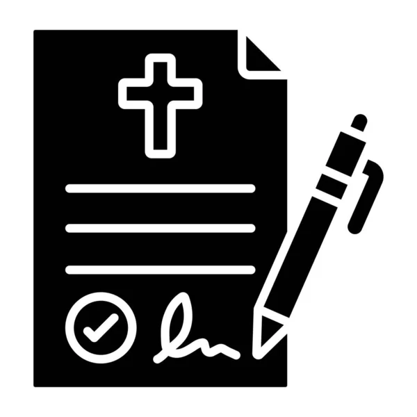 Testament Icon Vector Illustration Simple Design — Stock Vector