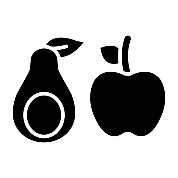 Fruits Icône Vectoriel Illustration Design — Image vectorielle