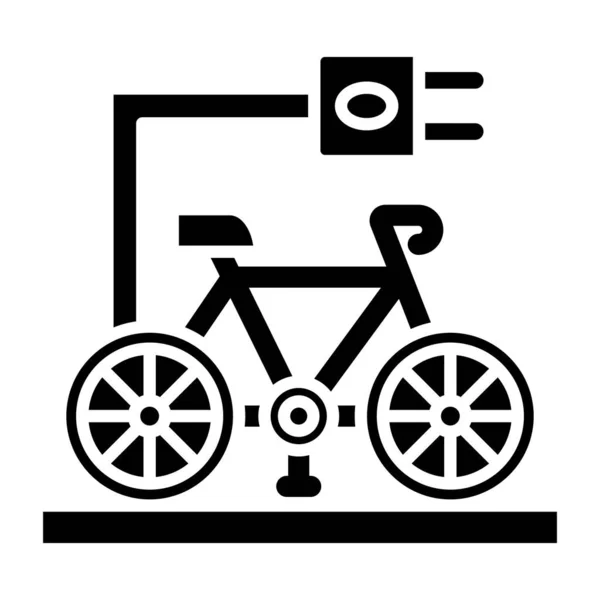 Elektromos Kerékpár Ikon Vektor Illusztráció — Stock Vector