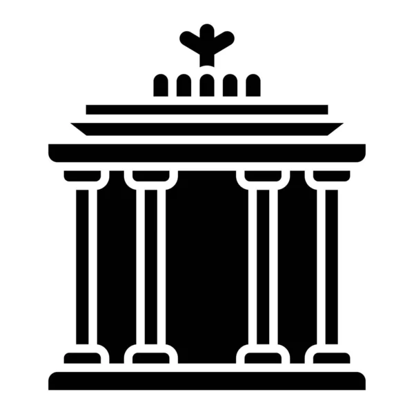 Brandenburg Gate Icon Vector Illustration — 스톡 벡터