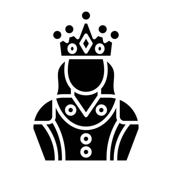 Queen Ikon Vektor Illusztráció — Stock Vector
