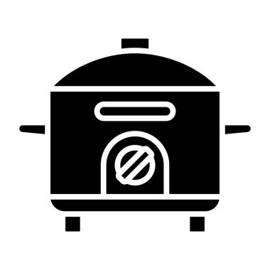Rice Cooker simgesi, vektör illüstrasyonu