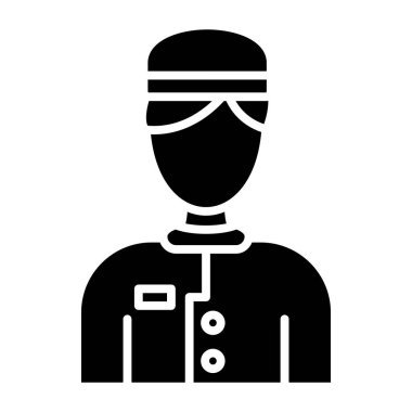 Concierge simgesi, vektör illüstrasyonu 