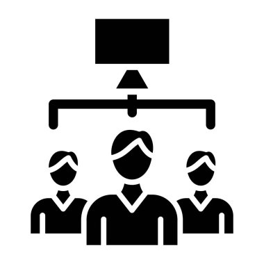 iş insanları simgesi, vektör illüstrasyonu 