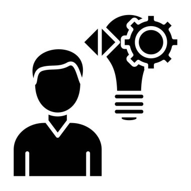 Yaratıcı simgesi, vektör illüstrasyonu