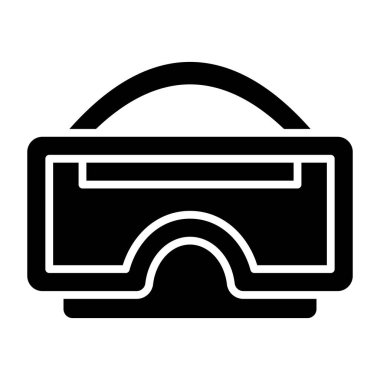 Vr Gözlük simgesi, vektör illüstrasyonu