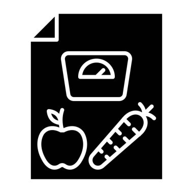 Diyet İpuçları, vektör illüstrasyonu basit tasarım