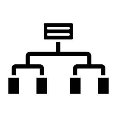 Karar Ağacı simgesi, vektör illüstrasyonu basit tasarım