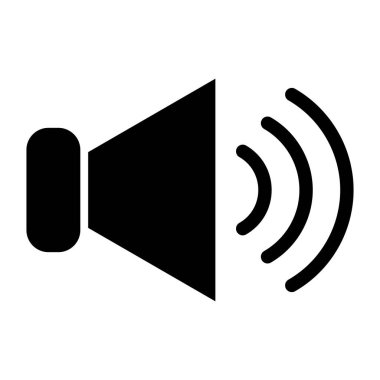 Ses. Web simgesi basit illüstrasyon