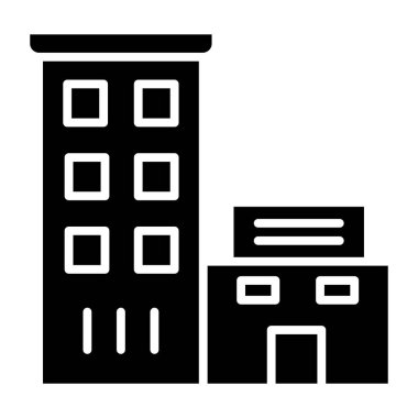 Hotel basit Icon, vektör çizim