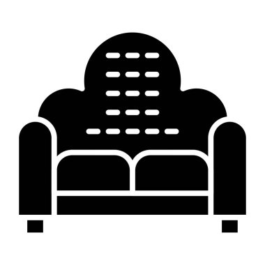 Cinema Sofa, vektör illüstrasyonu basit tasarım