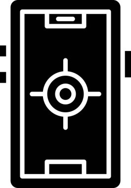 GPS Basit simge, vektör illüstrasyonuName