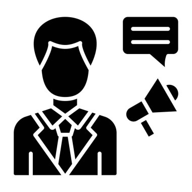 Etkileyici Erkek simgesi, vektör illüstrasyonu