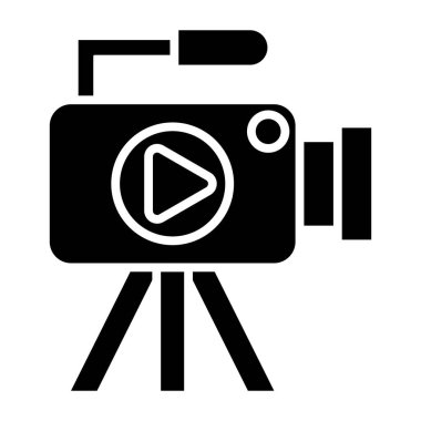 Video kamera ikon vektörü. sembol illüstrasyonu