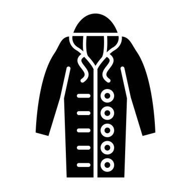  Yağmurluk. Web simgesi basit illüstrasyon