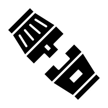 Koltuk kemeri simgesi, vektör illüstrasyonu basit tasarım