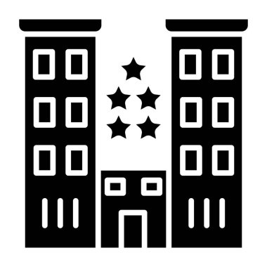 Otelde. Web simgesi basit tasarım