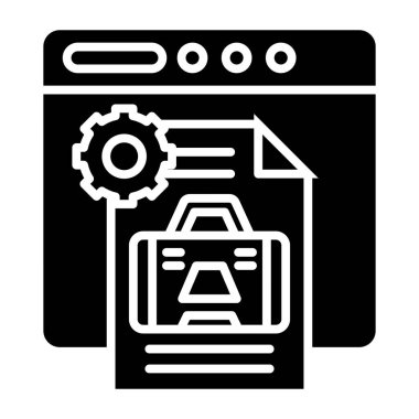 İş Başvuru simgesi. vektör illüstrasyonu