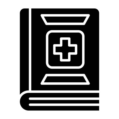 Tıbbi Kitap basit simgesi, vektör illüstrasyonu