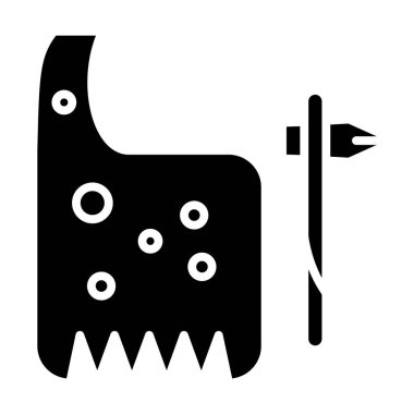 Tarih öncesi giysiler basit simge, vektör illüstrasyonu