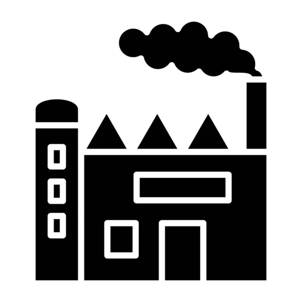 Pollution Industrielle Icône Web Illustration Simple — Image vectorielle