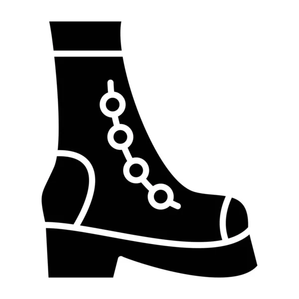 Autumn Boots Icona Illustrazione Vettoriale Design Semplice — Vettoriale Stock