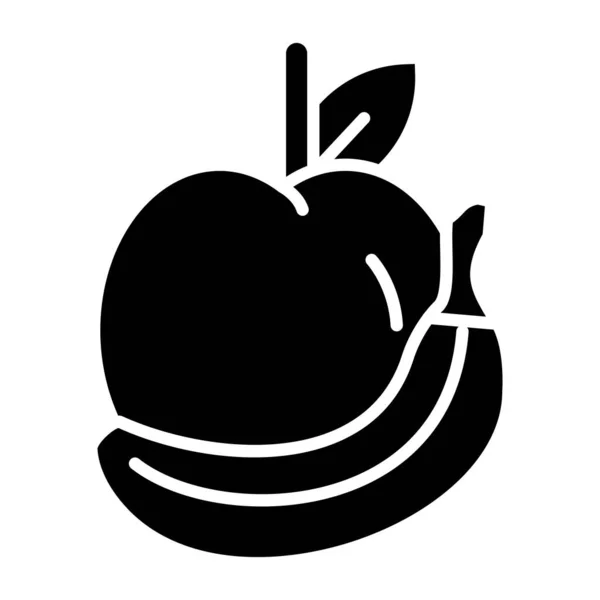 Icono Fruta Vector Ilustración Diseño Simple — Vector de stock