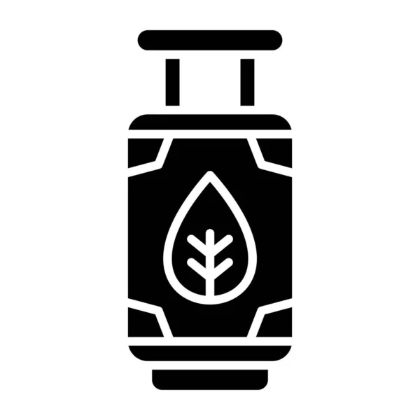 Biogas Cylinder Icon Vector Illustration — Stock Vector