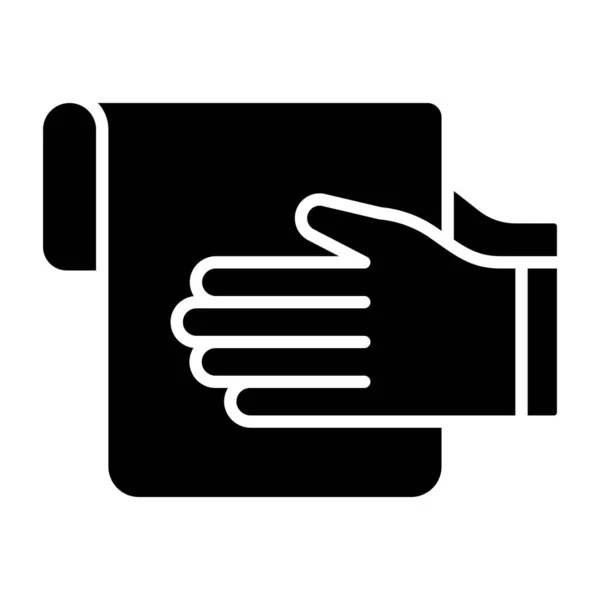 Hand Handduk Ikon Vektor Illustration Enkel Design — Stock vektor