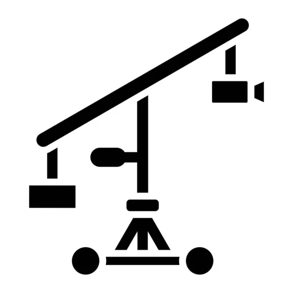 Kamera Kran Symbol Vektorillustration Einfaches Design — Stockvektor