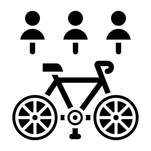 Elektromos Kerékpár Megosztás Ikon Vektor Illusztráció — Stock Vector