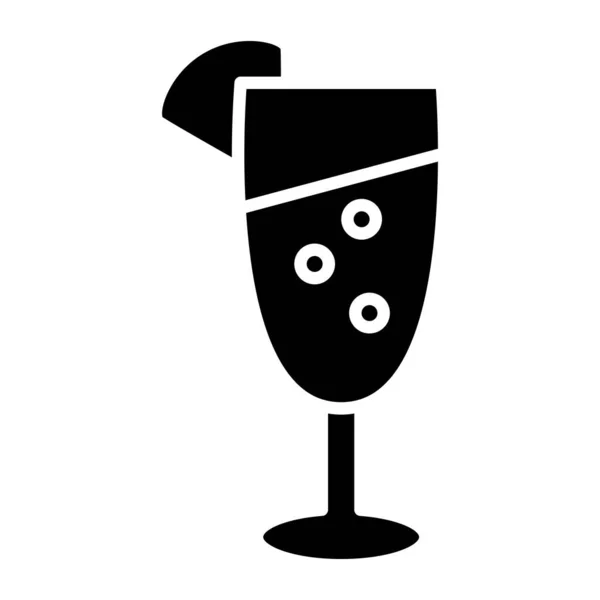 Mimosa Cocktail Icon Vector Illustration — Stock Vector