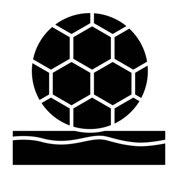 Strand Soccer Ikon Vektor Illusztráció — Stock Vector
