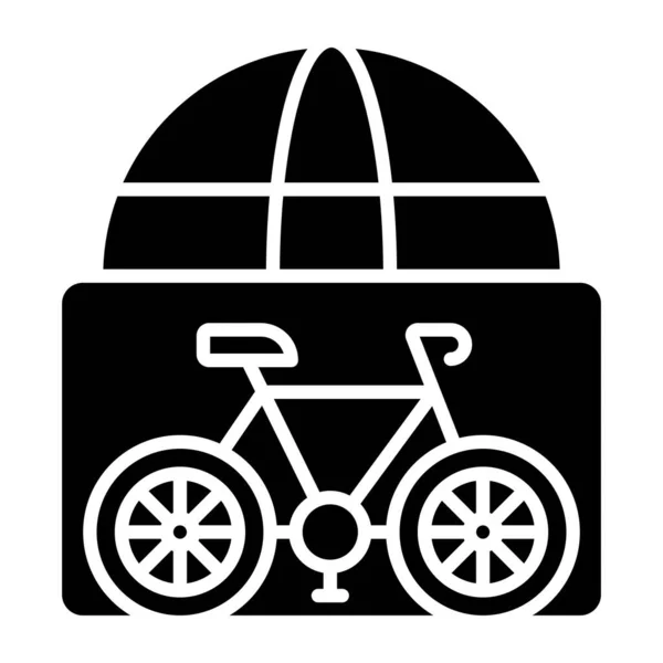 Icône Bike Country Tours Illustration Vectorielle — Image vectorielle