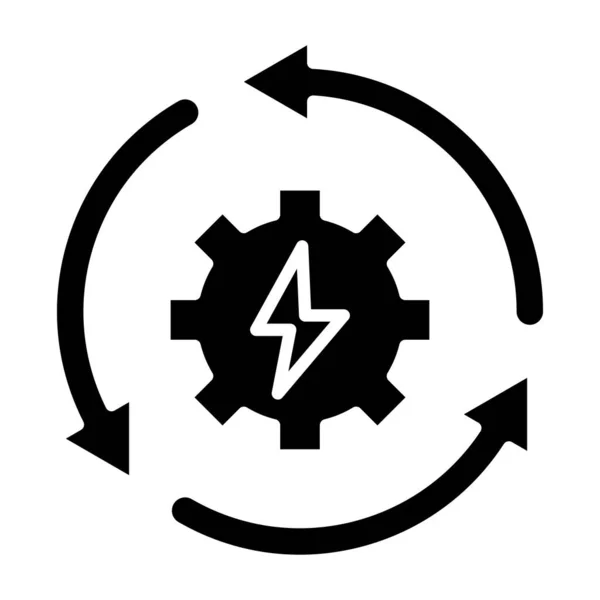 Reciclar Icono Energía Ilustración Vectorial Diseño Simple — Vector de stock