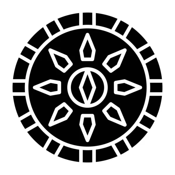 Viking Shield Ícone Simples Ilustração Vetorial — Vetor de Stock