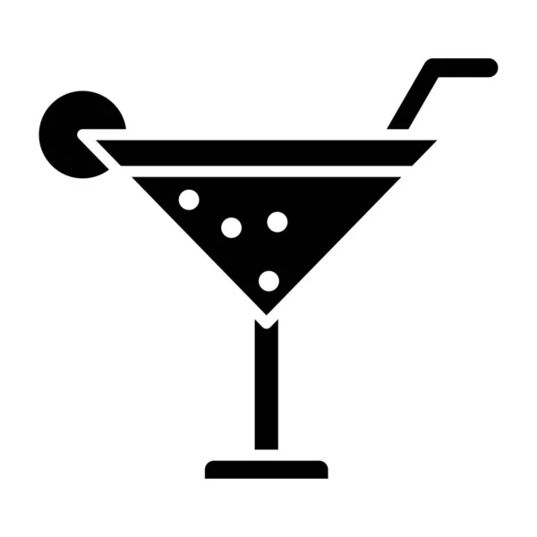 Icona Cocktail Illustrazione Vettoriale Design Semplice — Vettoriale Stock
