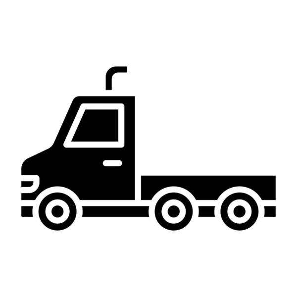 Camion Remorque Illustration Vectorielle Conception Simple — Image vectorielle