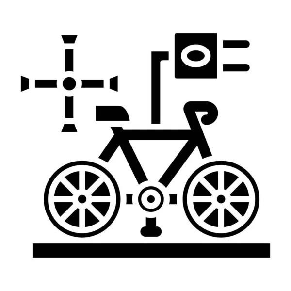 Elektrik Bisiklet Merkezi Ikonu Vektör Illüstrasyonu — Stok Vektör